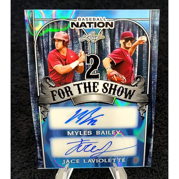 2025 2/3 Jace Laviolette & Myles Bailey 2 For the Show Duo Autos Top Prospects - Picture 1 of 3
